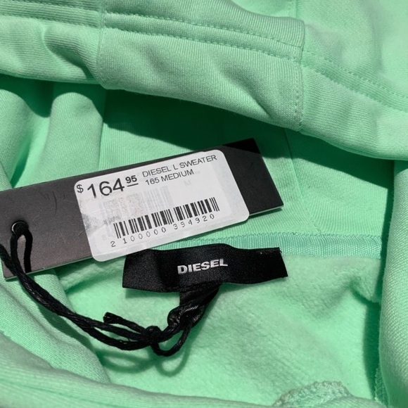 Diesel light green hoody - Picture 2 of 5